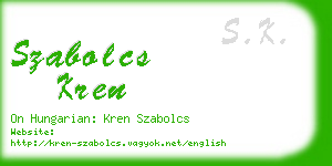 szabolcs kren business card